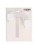 Juego de Pomo Recuperable, Modelo 6807, de Aluminio con Acabado Blanco, 37 x 83 x 69 mm, Blister EDM