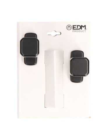 Juego de Pomo Recuperable, Modelo 6807, de Aluminio con Acabado Negro, 37 x 83 x 69 mm, Blister EDM