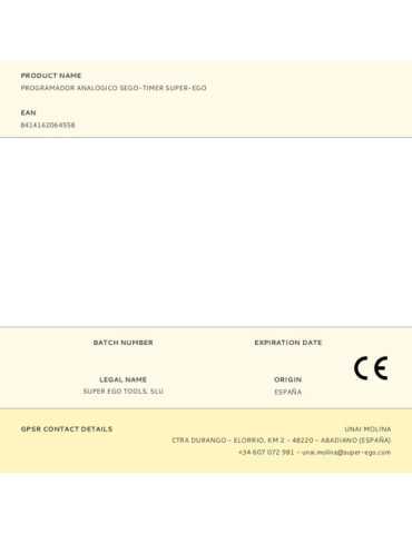 Programador de Riego Analógico Sego-Timer SUPER EGO 2
