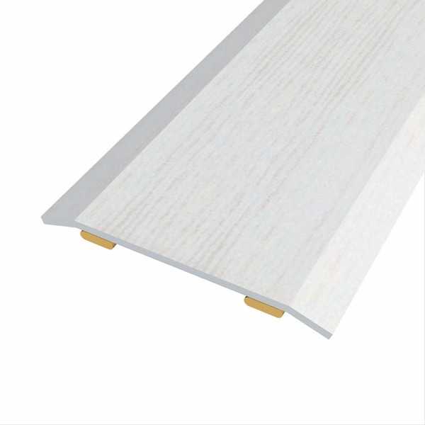 Lote de 3 Unidades Junta de Acero para Mismo Nivel, 40 x 3,5 mm, Adhesiva, Flooring, Roble Gris Claro, 166 cm BAGLINOX
