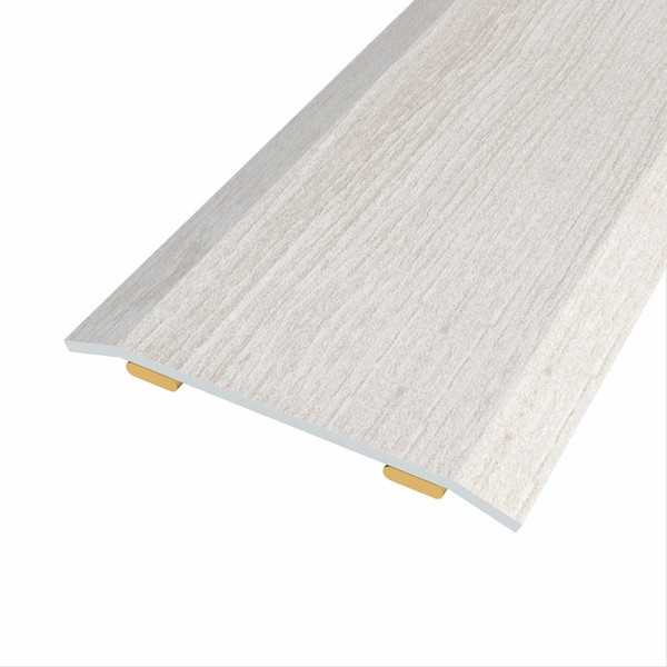 Lote de 3 Unidades Junta de Acero para Mismo Nivel, 40 x 3,5 mm, Adhesiva, Flooring, Roble Gris, 166 cm BAGLINOX