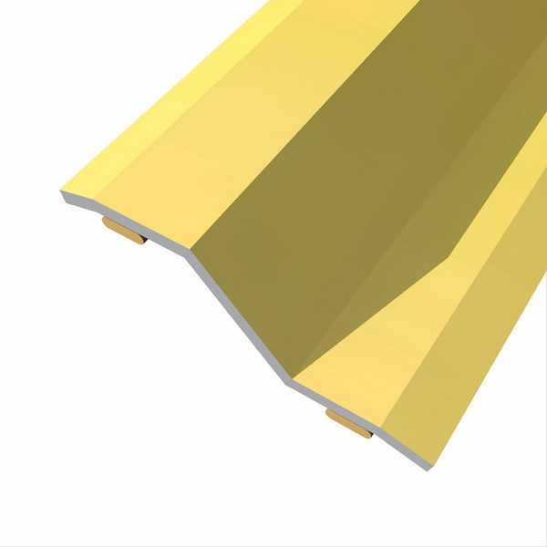 Lote de 3 Unidades Junta de Acero para Desnivel 8-14 mm, Adhesiva, Flooring, Dorada, 83 x 3,6 cm BAGLINOX