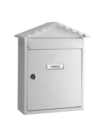 Buzón Individual Exterior, Mediano, Visit, Acero, Blanco, 30 x 11 x 36 cm ARREGUI