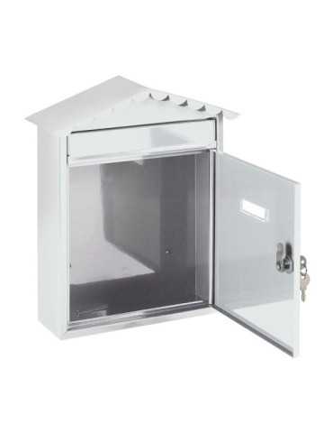 Buzón Individual Exterior, Mediano, Visit, Acero, Blanco, 30 x 11 x 36 cm ARREGUI 2
