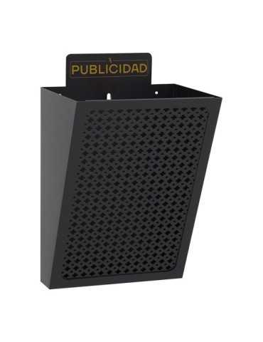 Cesta de Publicidad E2301, Acero, Negro, 22 x 19 x 35,5 cm ARREGUI