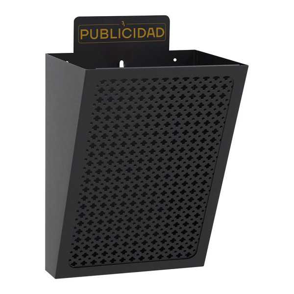 Cesta de Publicidad E2301, Acero, Negro, 22 x 19 x 35,5 cm ARREGUI