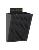 Cesta de Publicidad E2301, Acero, Negro, 22 x 19 x 35,5 cm ARREGUI