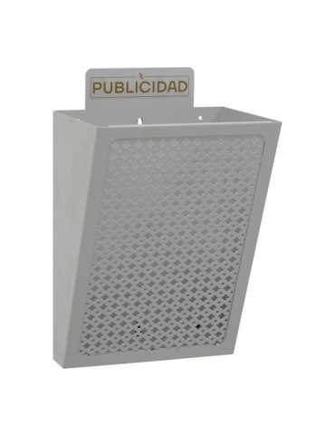 Cesta de Publicidad E2302, Acero, Plata, 22 x 19 x 35,5 cm ARREGUI