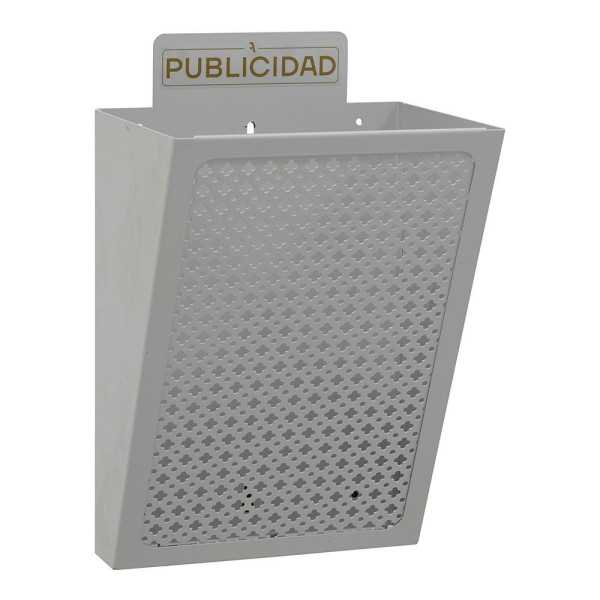 Cesta de Publicidad E2302, Acero, Plata, 22 x 19 x 35,5 cm ARREGUI