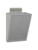 Cesta de Publicidad E2302, Acero, Plata, 22 x 19 x 35,5 cm ARREGUI