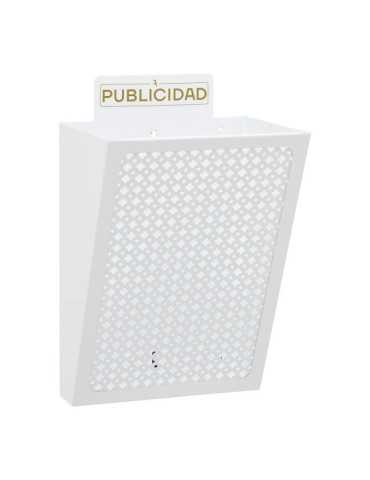 Cesta de Publicidad E2304, Acero, Blanco, 22 x 19 x 35,5 cm ARREGUI
