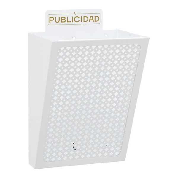 Cesta de Publicidad E2304, Acero, Blanco, 22 x 19 x 35,5 cm ARREGUI
