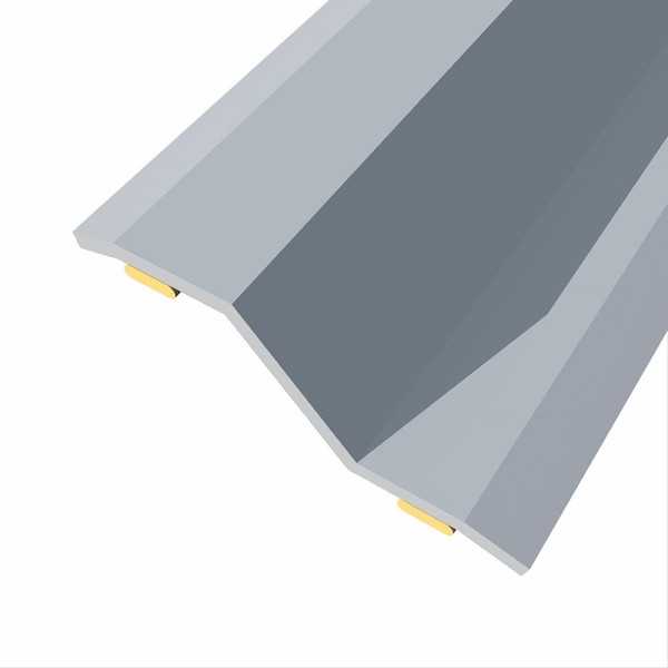 Lote de 3 Unidades Junta de Acero para Desnivel 8-14 mm, Adhesiva, Flooring, Inox, 166 x 3,6 cm BAGLINOX