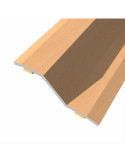 Lote de 3 Unidades Junta de Acero para Desnivel 8-14 mm, Adhesiva, Flooring, Haya Clara, 166 x 3,6 cm BAGLINOX