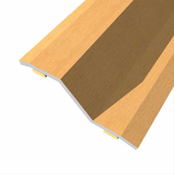 Lote de 3 Unidades Junta de Acero para Desnivel 8-14 mm, Adhesiva, Flooring, Roble, 166 x 3,6 cm BAGLINOX