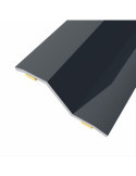 Lote de 3 Unidades Junta de Acero para Desnivel 8-14 mm, Adhesiva, Flooring, Negra, 166 x 3,6 cm BAGLINOX