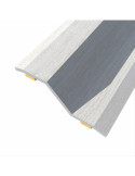 Lote de 3 Unidades Junta de Acero para Desnivel 8-14 mm, Adhesiva, Flooring, Roble Gris, 166 x 3,6 cm BAGLINOX