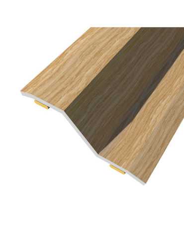 Lote de 3 Unidades Junta de Acero para Desnivel 8-14 mm, Adhesiva, Flooring, Lillooet, 166 x 3,6 cm BAGLINOX