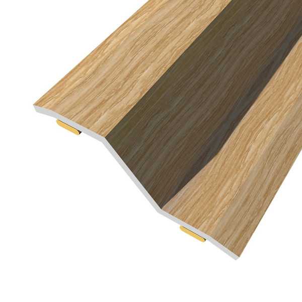 Lote de 3 Unidades Junta de Acero para Desnivel 8-14 mm, Adhesiva, Flooring, Lillooet, 166 x 3,6 cm BAGLINOX