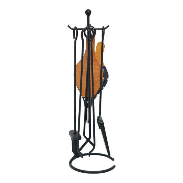 Juego de Chimenea Color Negro 5 Piezas 20,5 x 66 cm EDM