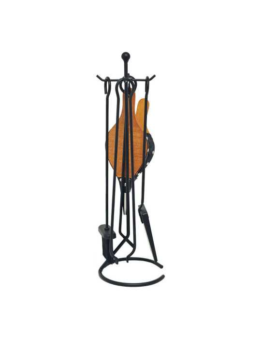 Juego de Chimenea Color Negro 5 Piezas 20,5 x 66 cm EDM