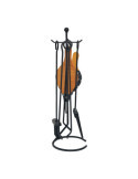 Juego de Chimenea Color Negro 5 Piezas 20,5 x 66 cm EDM