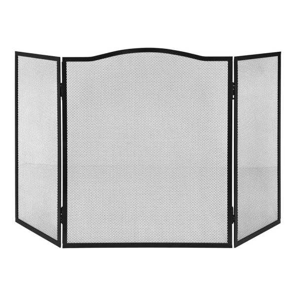 Pantalla Chimenea Plegable, Color Negro, 101 x 61 cm EDM