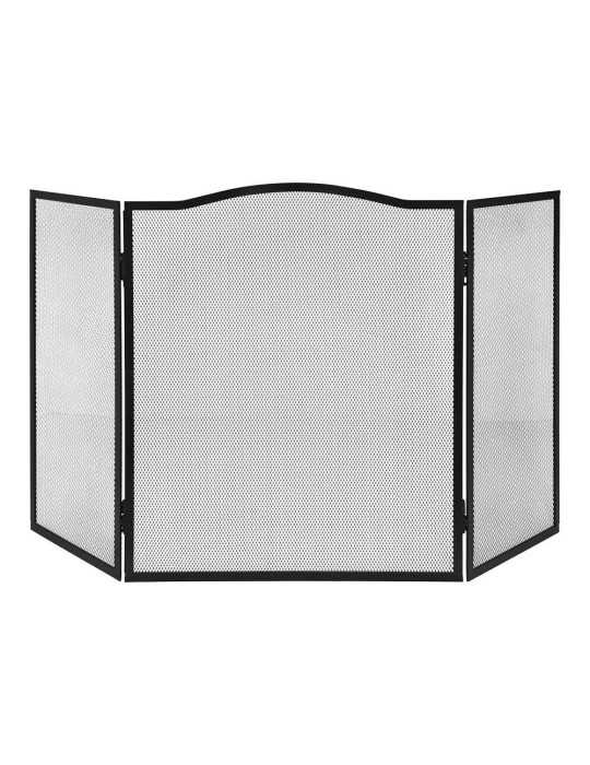 Pantalla Chimenea Plegable, Color Negro, 101 x 61 cm EDM