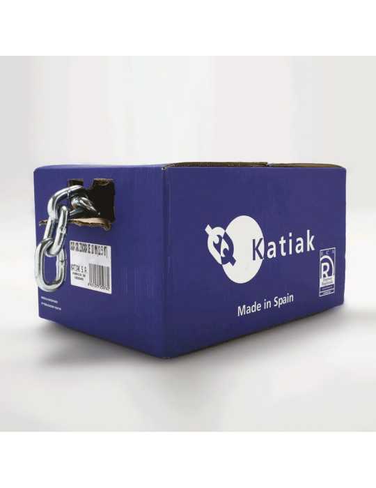 Cadena Eslabones, Modelo L, de Acero con Acabado Zincado, Ø2 mm, Caja de 140 m KATIAK