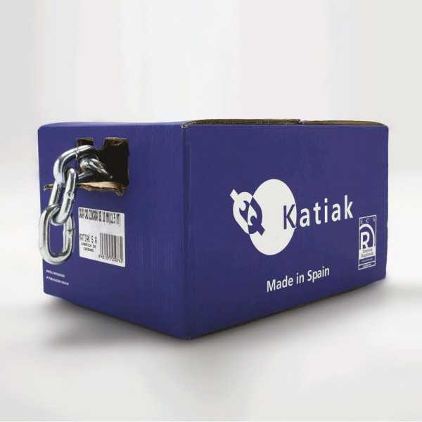Cadena Eslabones, Modelo L, de Acero con Acabado Zincado, Ø6 mm, Caja de 41 m KATIAK