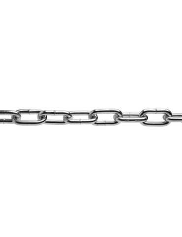 Cadena Eslabones, Modelo DIN 5685, de Acero con Acabado Zincado, Ø7 mm, Caja de 25 m CIRO
