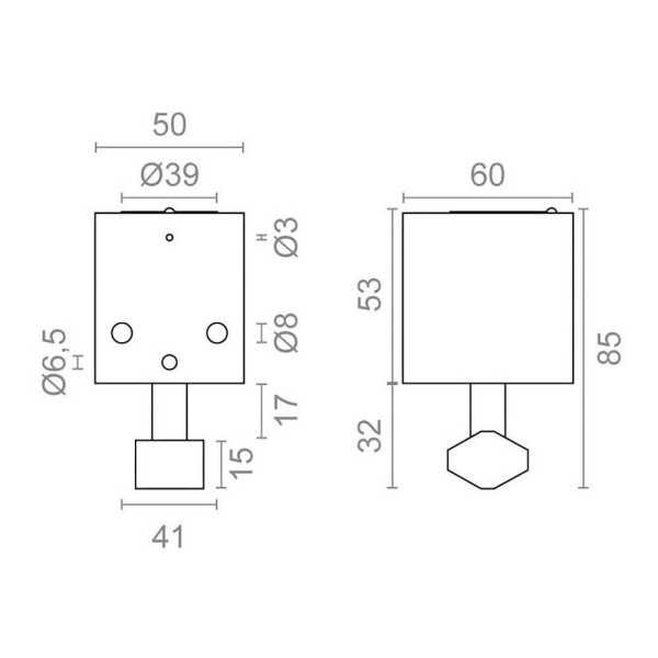 Candado Cuadrado CN13 sin Base con Llave Tubular Cb MICEL