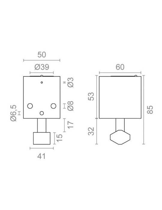 Candado Cuadrado CN13 sin Base con Llave Tubular Cb MICEL