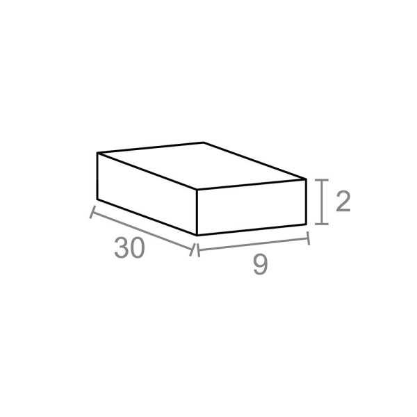 Lote de 12 Unidades Imán, en Bloque, Modelo IM30, de Neodimio con Acabado Níquel, 30 x 9 x 2 mm MICEL