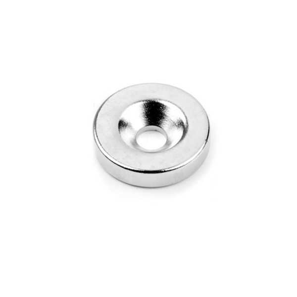 Lote de 12 Unidades Imán, en Aro, Modelo IM31, de Neodimio con Acabado Níquel, 12 x 6 mm MICEL