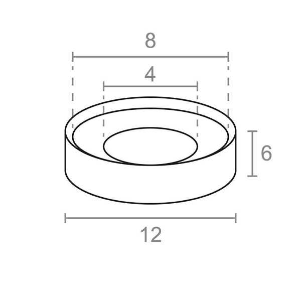 Lote de 12 Unidades Imán, en Aro, Modelo IM31, de Neodimio con Acabado Níquel, 12 x 6 mm MICEL