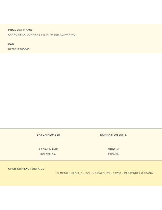 Carro de la Compra Sbelta Tweed 4.2 Marino ROLSER