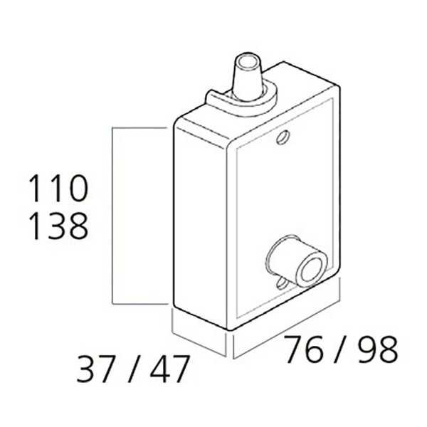 Torno Persiana Empotrado para 50 Kg Blanco CAMBESA