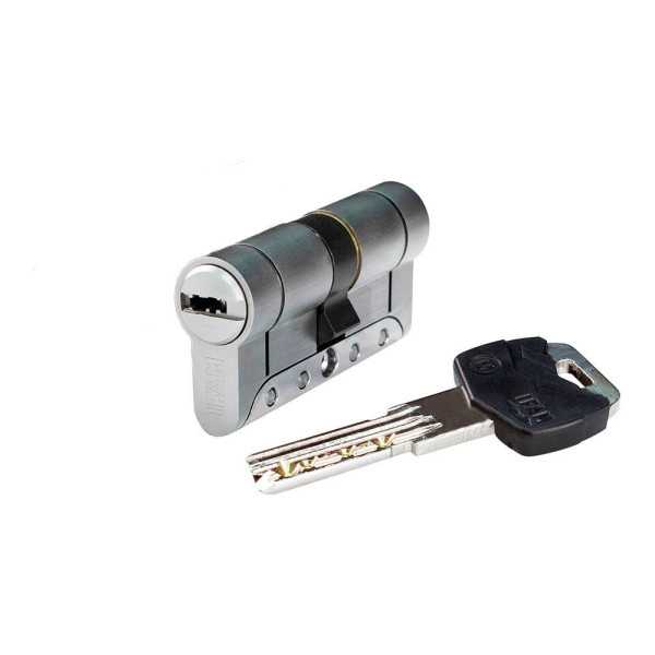 Cilindro Iridium M IRM3030NC. Níquel 60mm (30+30mm) Leva Corta 13mm con 5 Llaves de Seguridad. IFAM