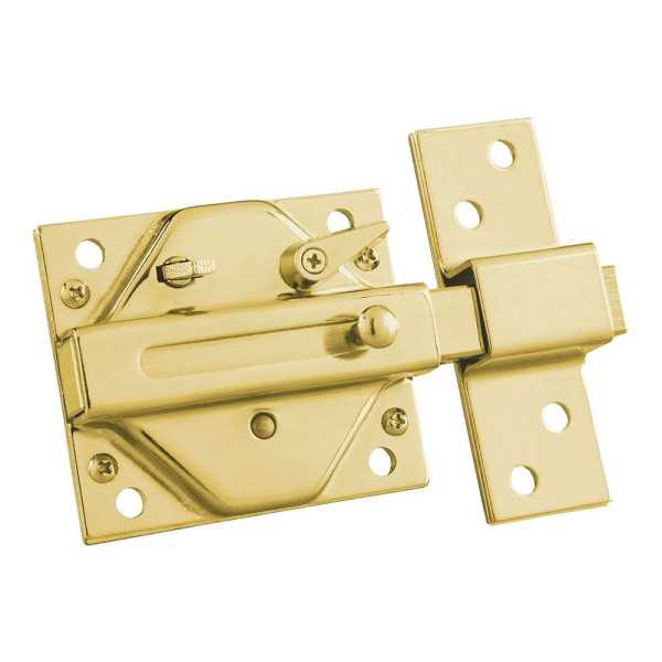 Cerrojo, Seguridad, Sobreponer, Modelo CS88L, de Acero con Acabado Latonado IFAM