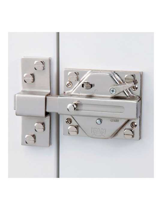 Cerrojo, Seguridad, Sobreponer, Modelo CS88SC M50, de Acero con Cromo Satinado, Cilindro de 50 mm IFAM