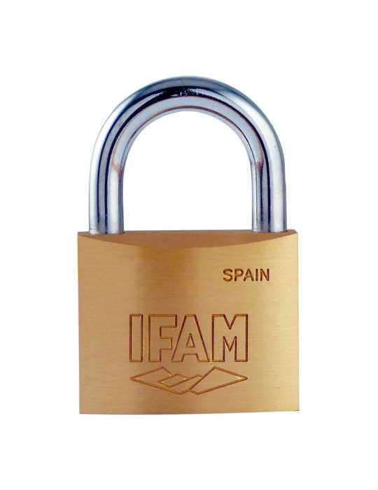 Candado K60. Latón. 60mm. con 2 Llaves. Arco Normal. IFAM