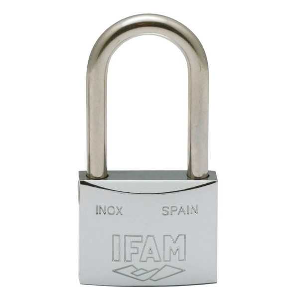 Candado Inoxidable 50AL 50mm con 2 Llaves. Arco Largo. IFAM