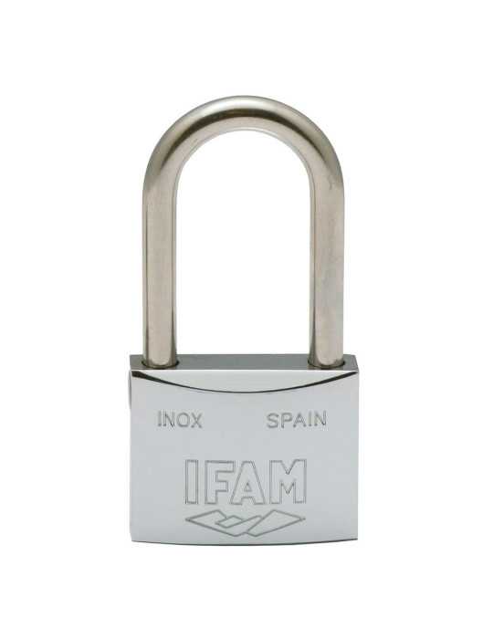 Candado Inoxidable 50AL 50mm con 2 Llaves. Arco Largo. IFAM