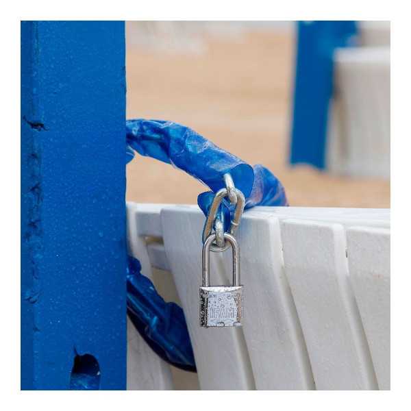 Candado Inoxidable 50AL 50mm con 2 Llaves. Arco Largo. IFAM
