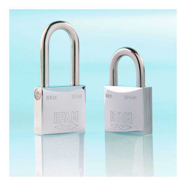 Candado Inoxidable 50AL 50mm con 2 Llaves. Arco Largo. IFAM