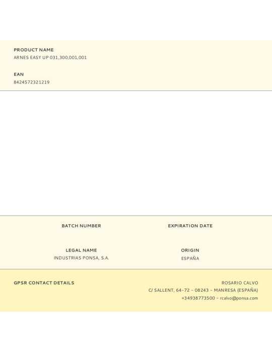 Arnes Easy Up 031,300,001,001 PONSA