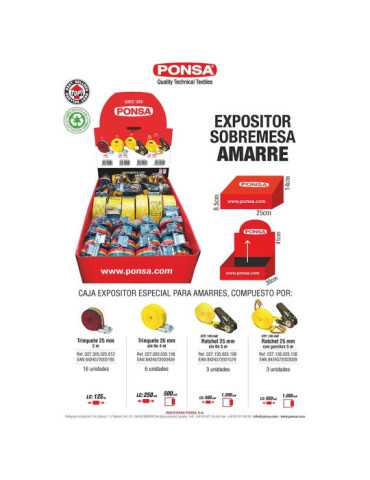 Expositor Sobre Mesa Amarre 027,659,001,001 PONSA 2