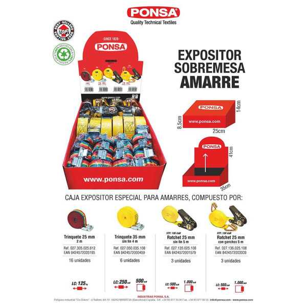 Expositor Sobre Mesa Amarre 027,659,001,001 PONSA