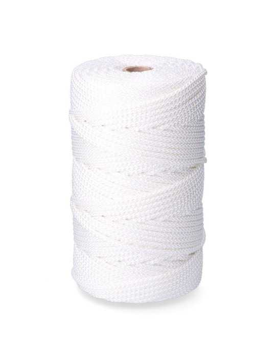 Cordón Trenzado Poliéster Granete Blanco, Calibre 6 mm x 200 m EDM